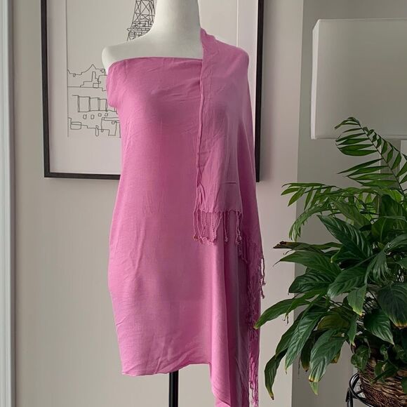 💜Large Pashmina Scarf light pink purple - Picture 1 of 7